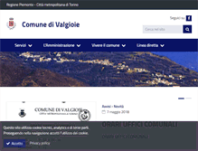 Tablet Screenshot of comune.valgioie.to.it